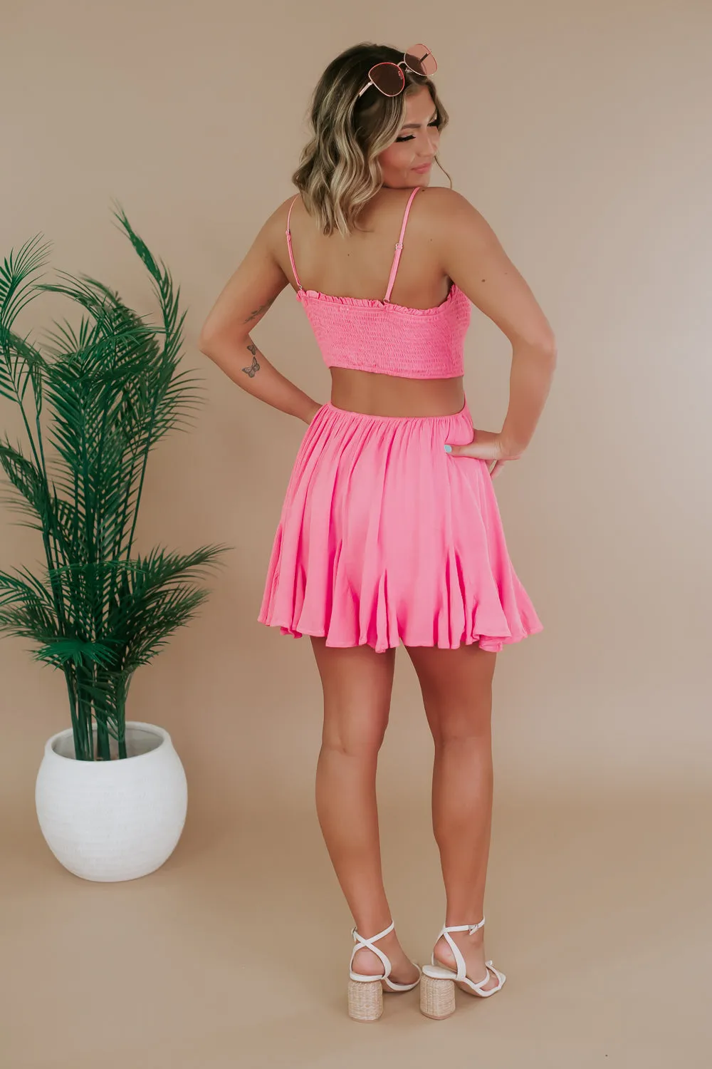 All The Above Mini Dress, Coral
