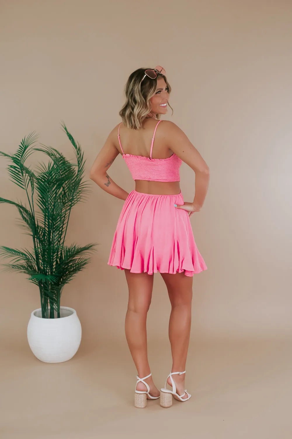 All The Above Mini Dress, Coral