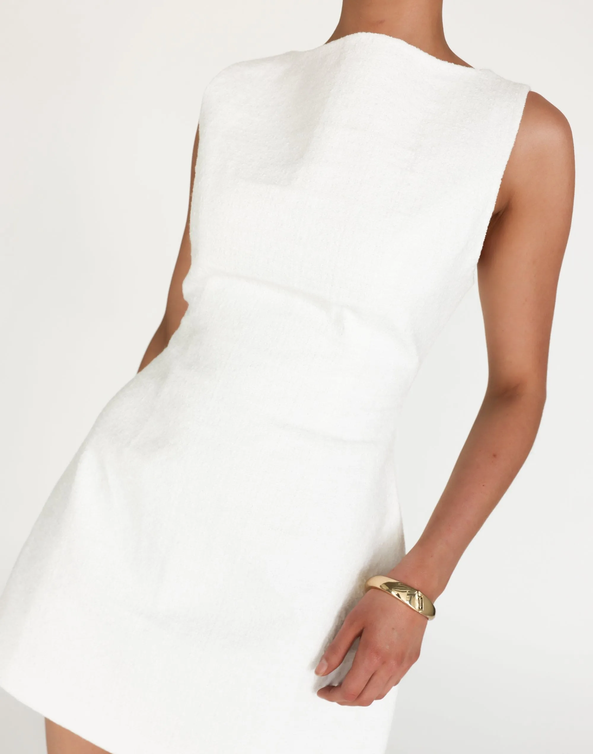 Anders Mini Dress (Textured White)