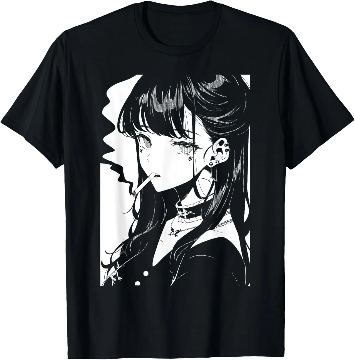 Anime Horror Girl Aesthetic Soft Grunge Waifu Japanese Otaku T-Shirt