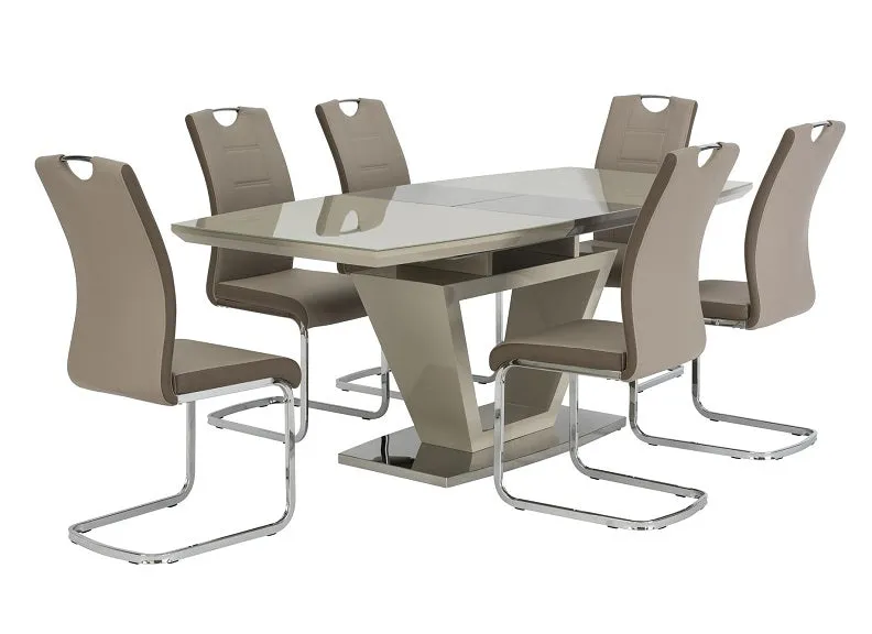 Aspen Latte PU Dining Chair