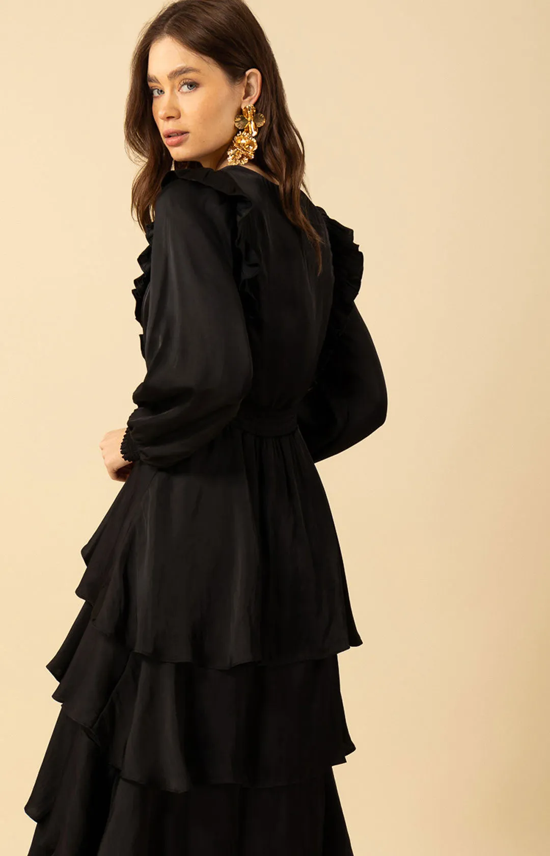 Astrid Solid Tiered Dress