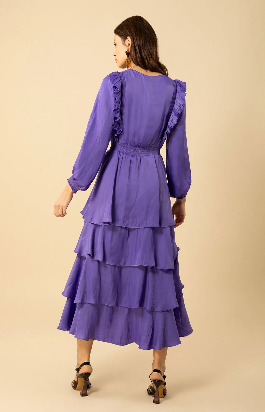 Astrid Solid Tiered Dress