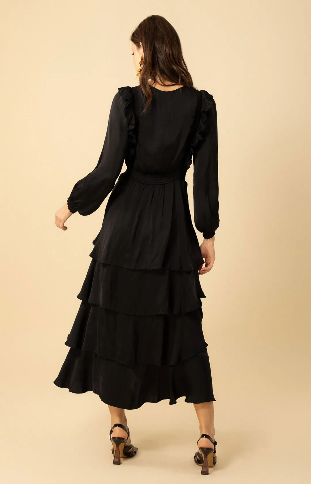 Astrid Solid Tiered Dress
