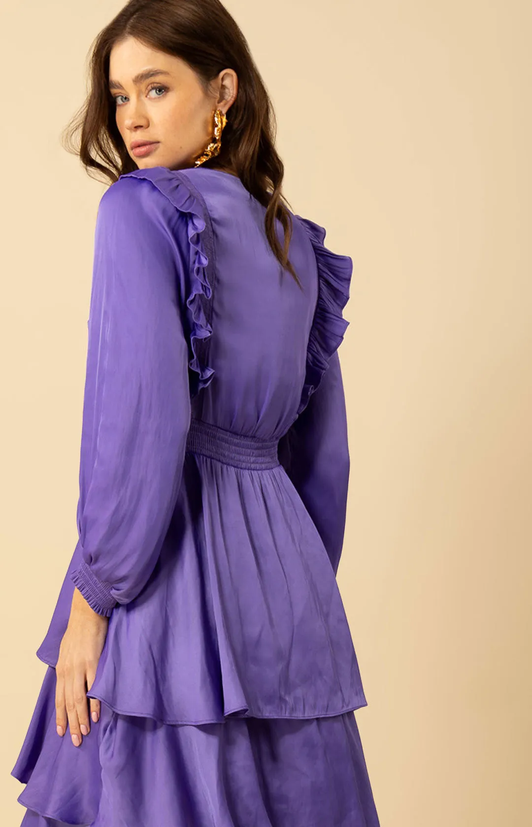 Astrid Solid Tiered Dress