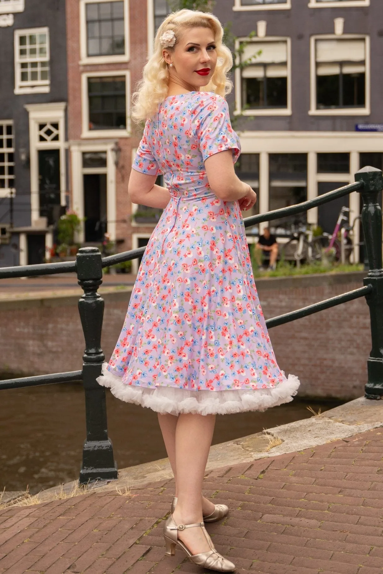 Brenda Lilac Floral A-line Dress