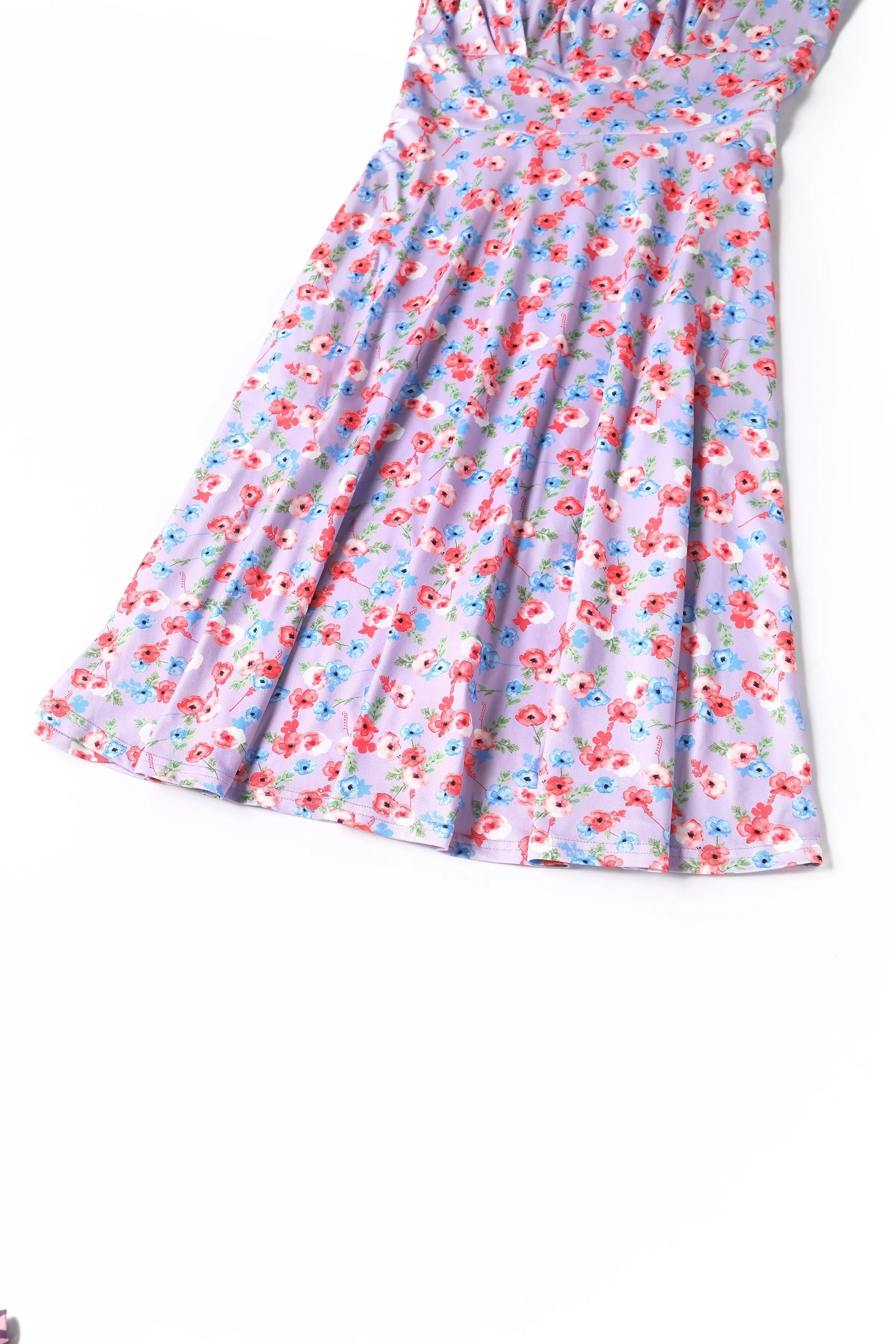 Brenda Lilac Floral A-line Dress