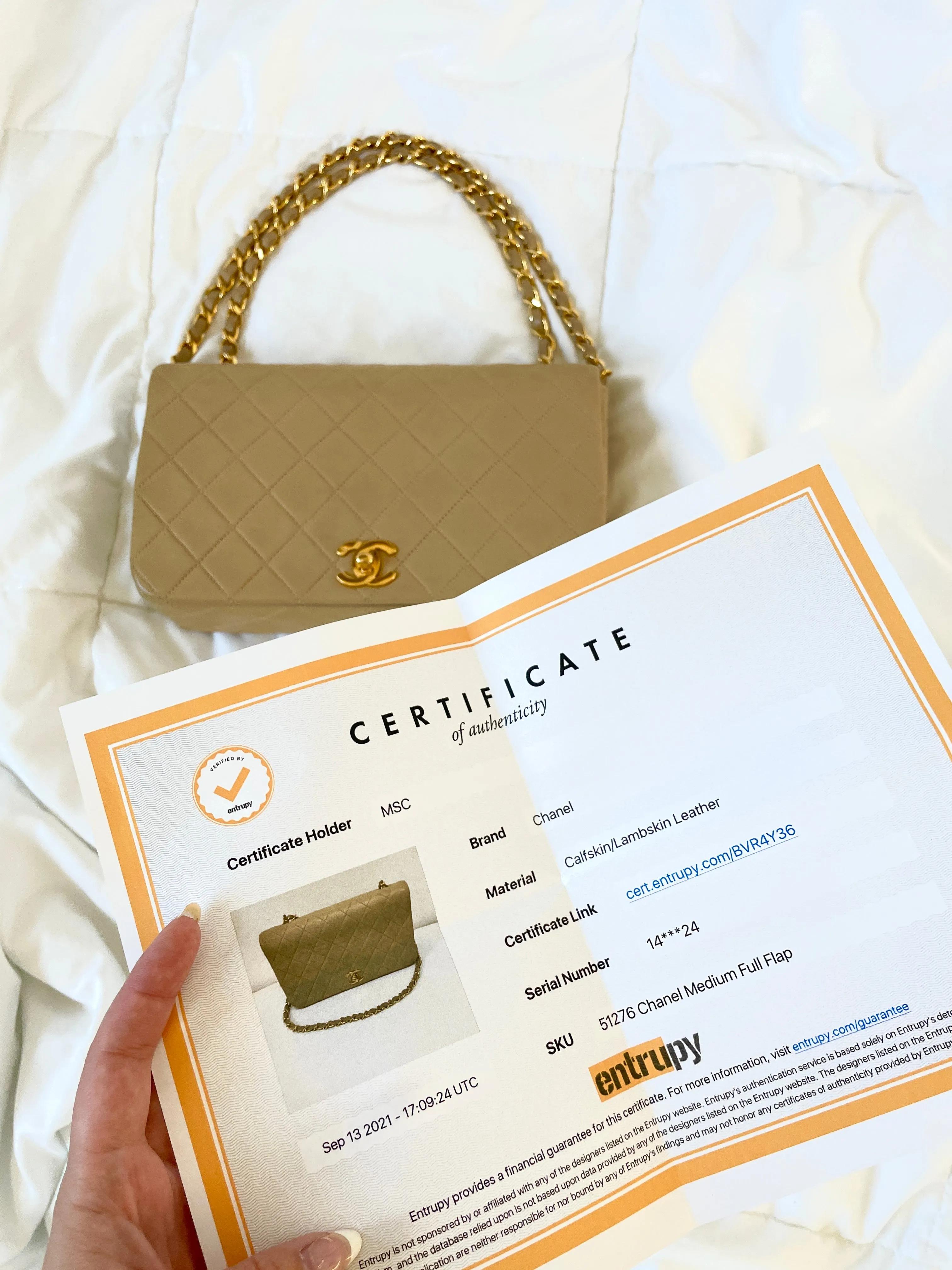 CL Lambskin Medium Full Flap Bag