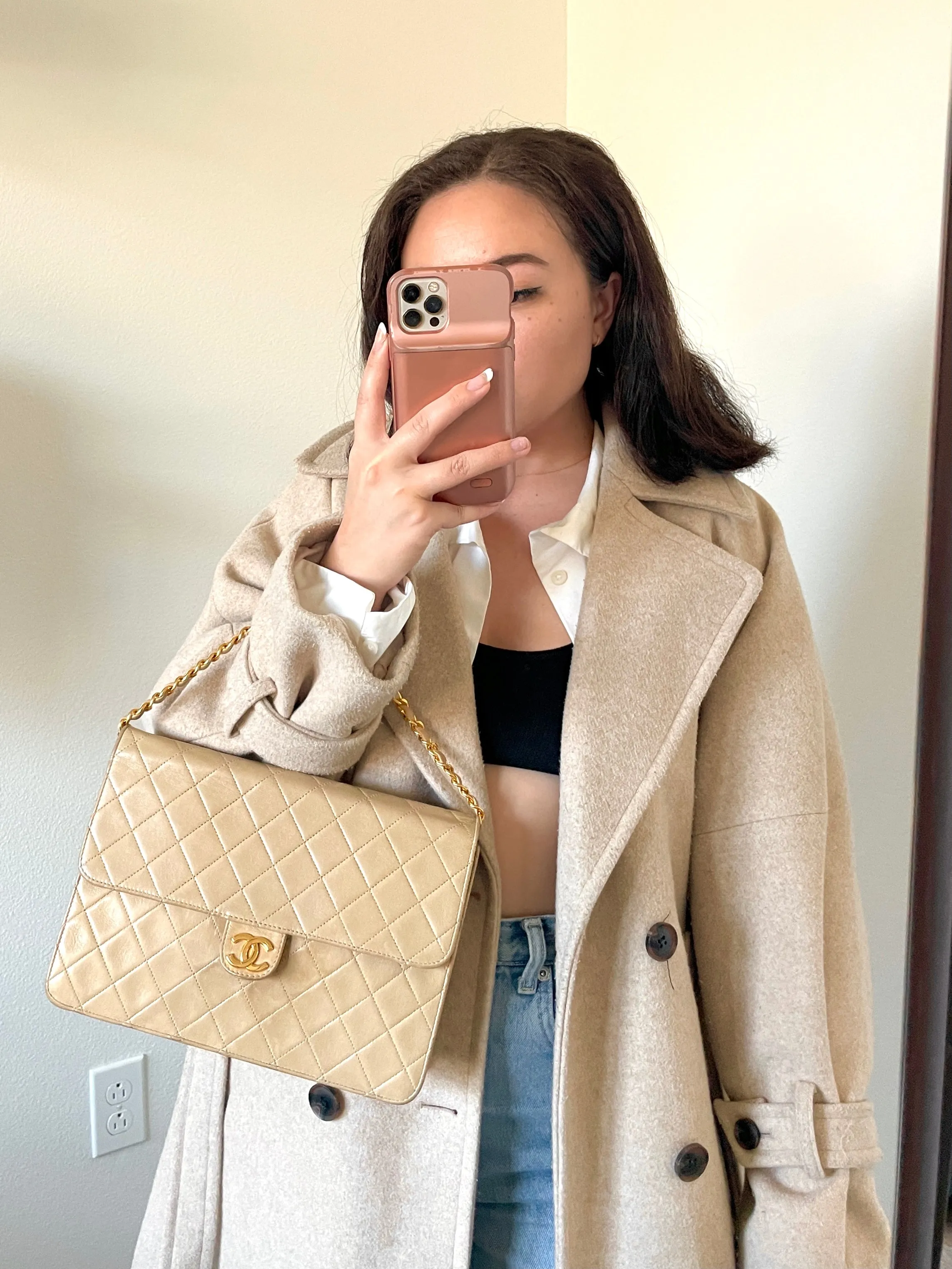 CL Lambskin Medium Half Flap Bag