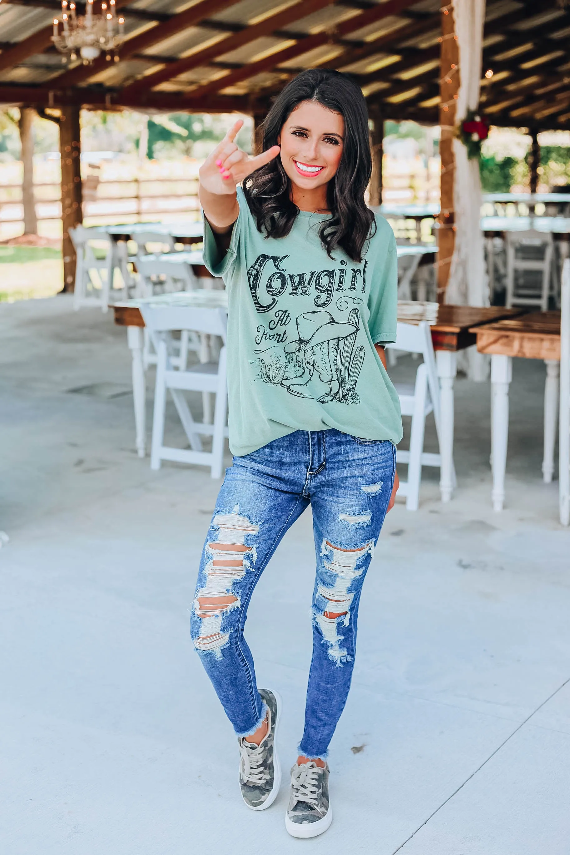 Cowgirl At Heart Vintage Graphic Tee