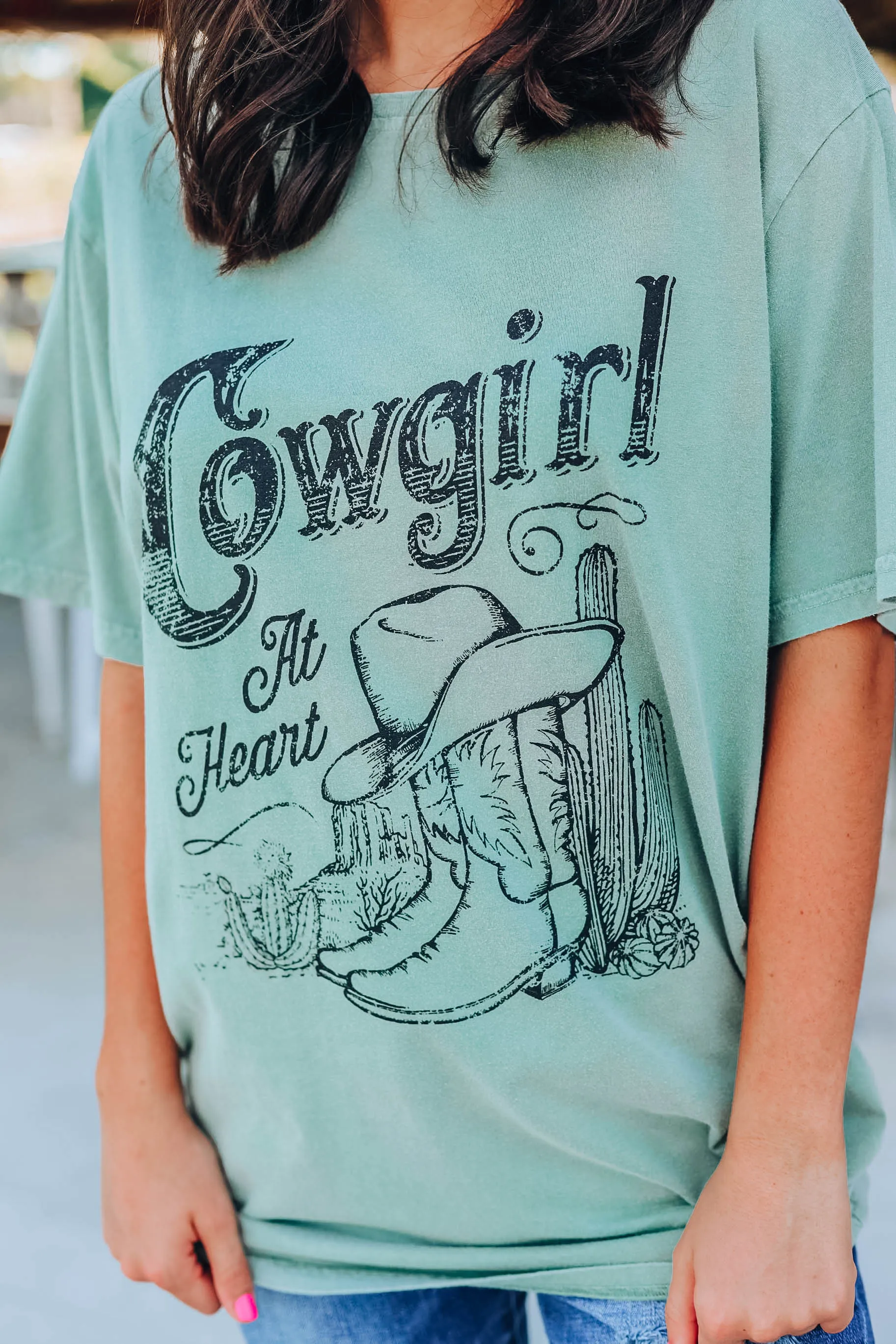 Cowgirl At Heart Vintage Graphic Tee