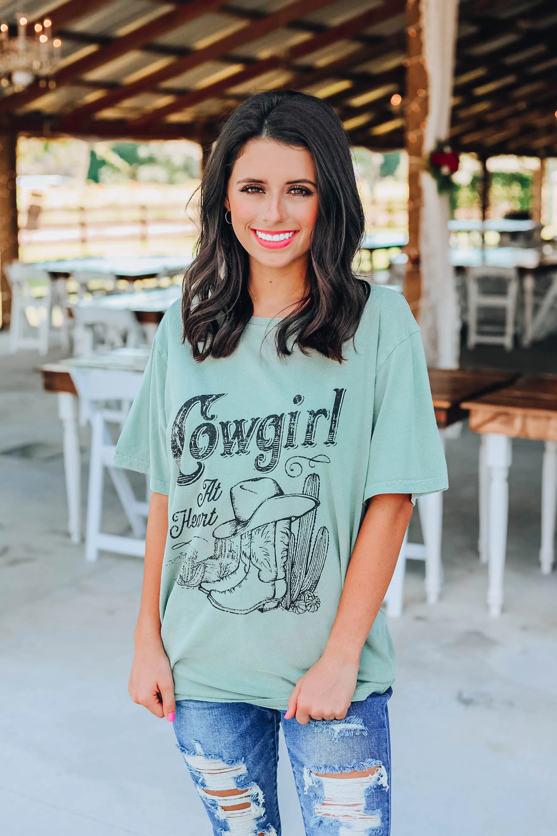 Cowgirl At Heart Vintage Graphic Tee