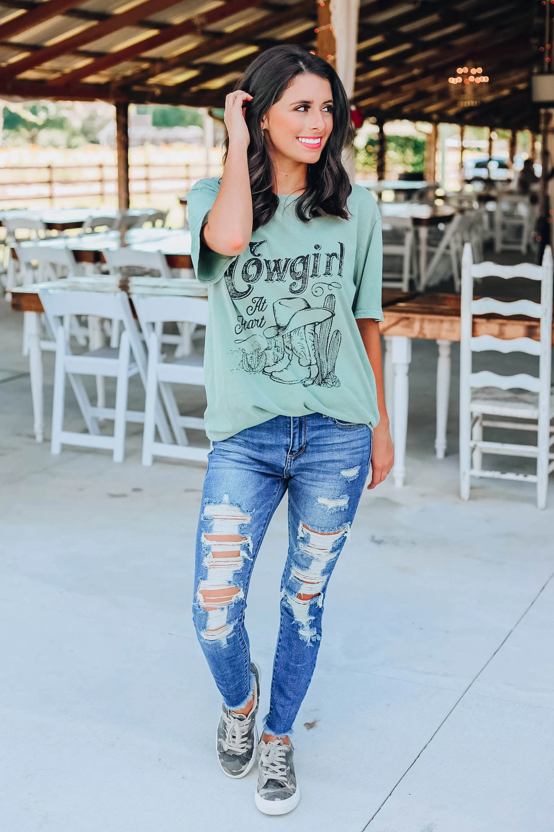 Cowgirl At Heart Vintage Graphic Tee