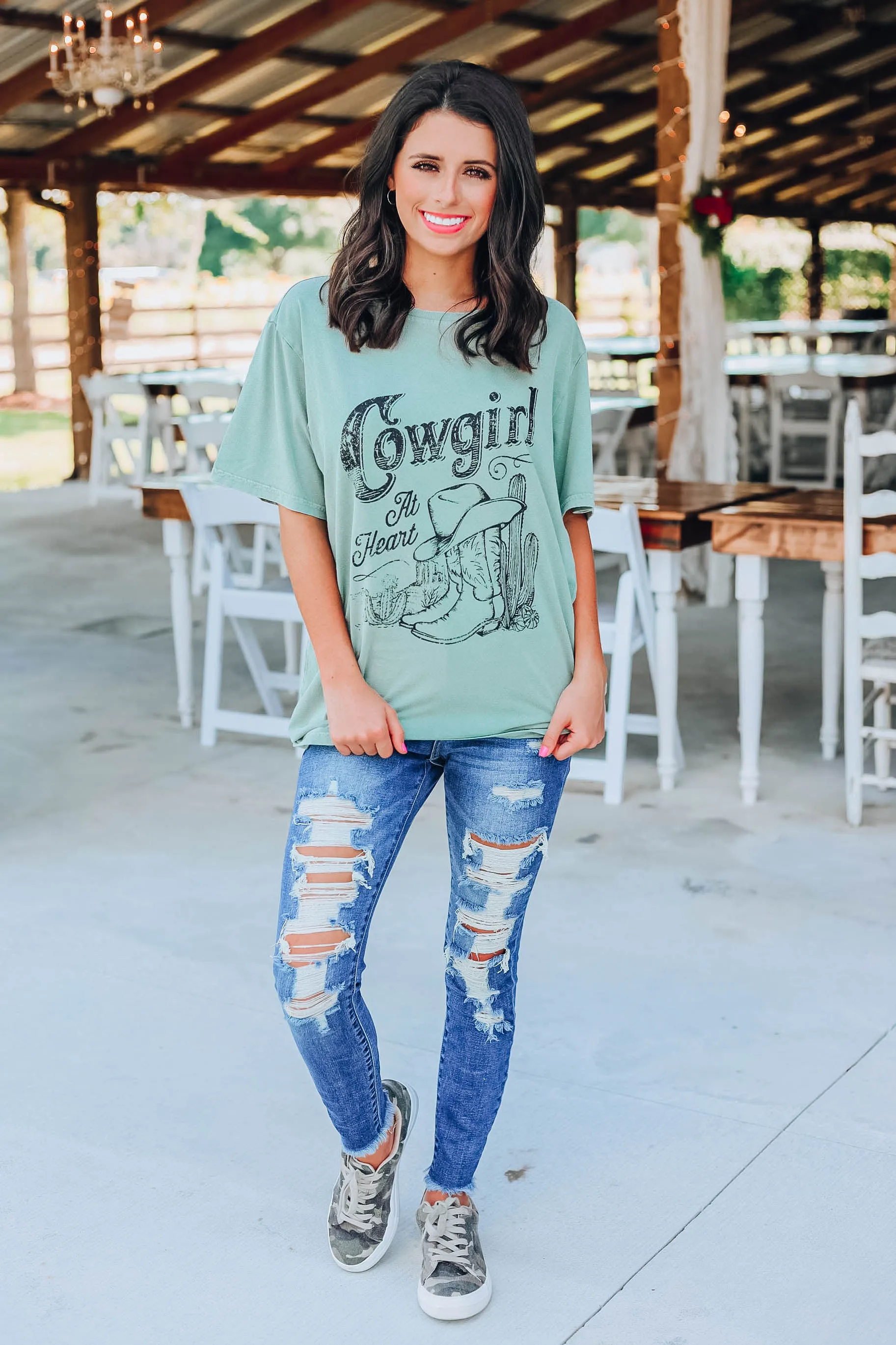 Cowgirl At Heart Vintage Graphic Tee