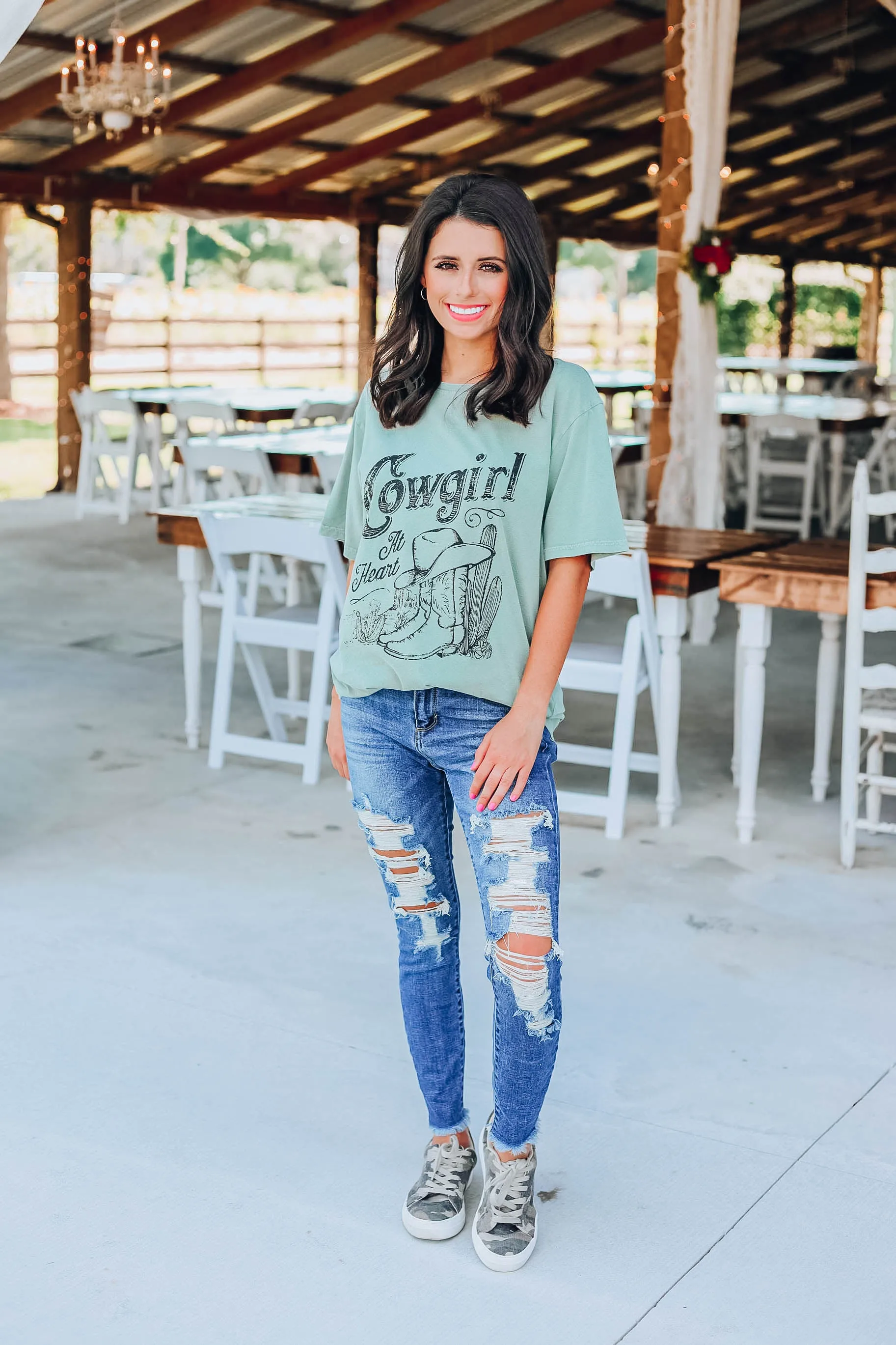 Cowgirl At Heart Vintage Graphic Tee