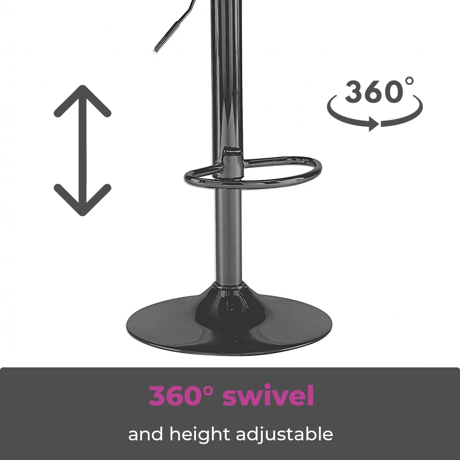 Dark Grey Fabric Bar Stool