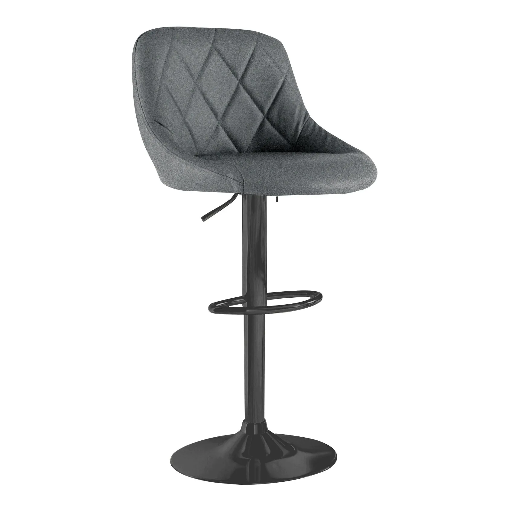 Dark Grey Fabric Bar Stool
