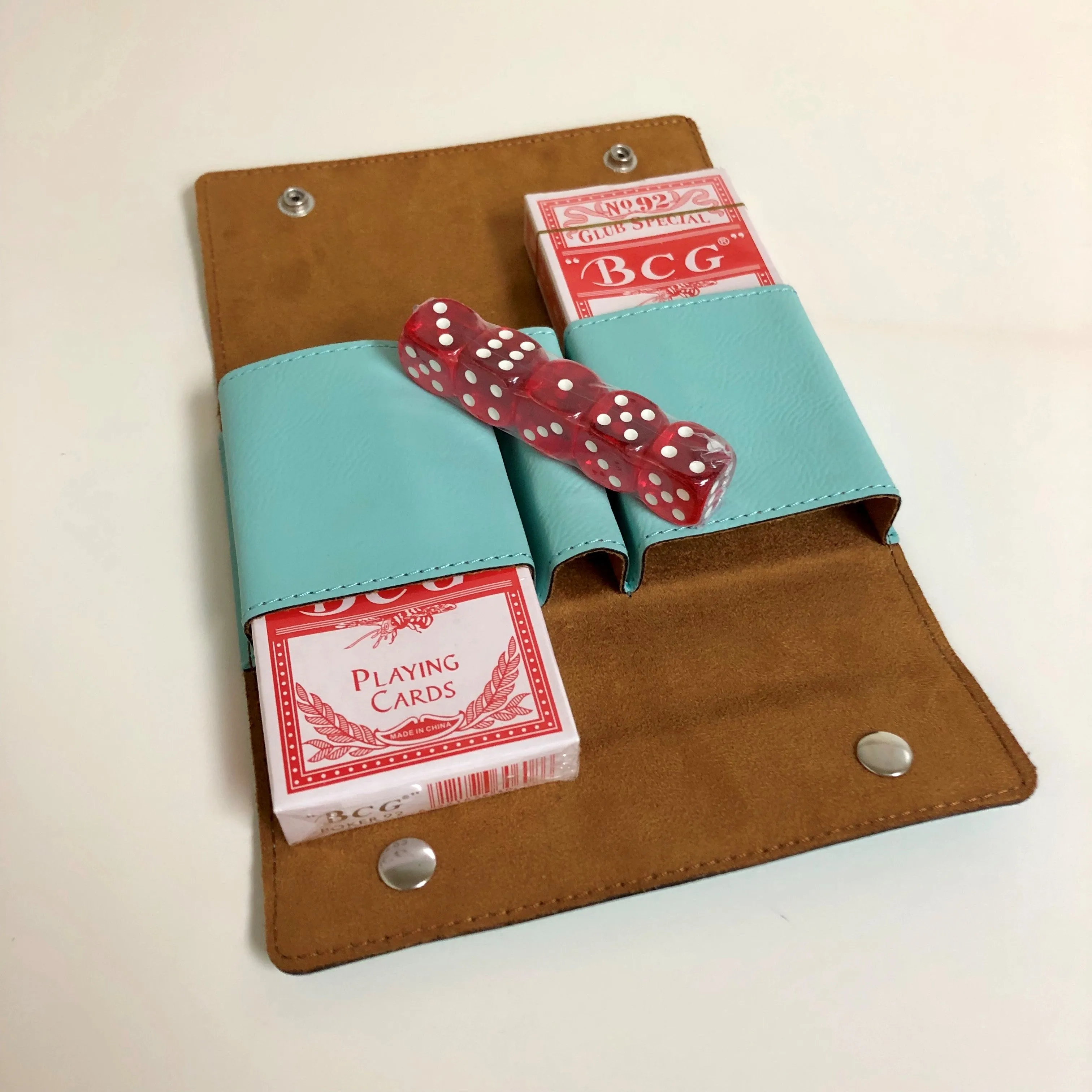 Engraved Card and Dice Set