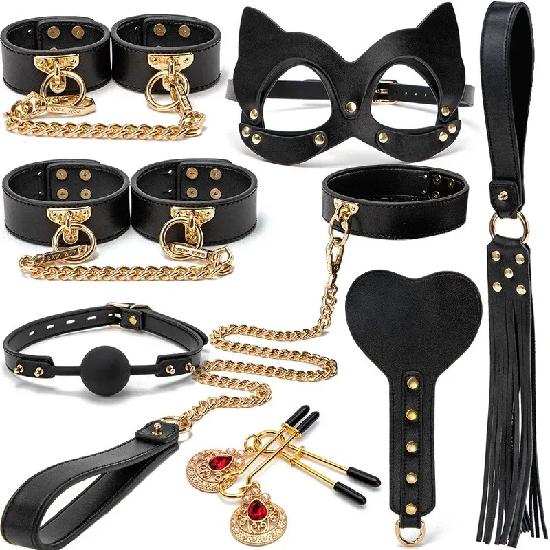 Genuine Leather Fetish Bondage Set