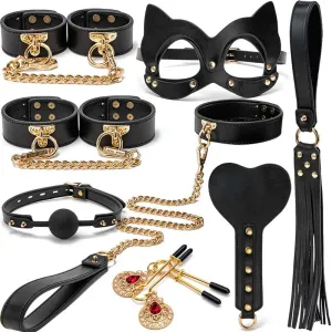 Genuine Leather Fetish Bondage Set