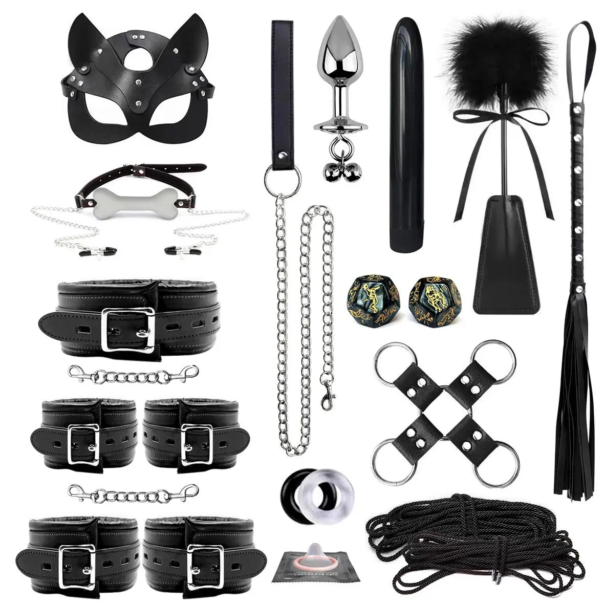 Genuine Leather Fetish Bondage Set