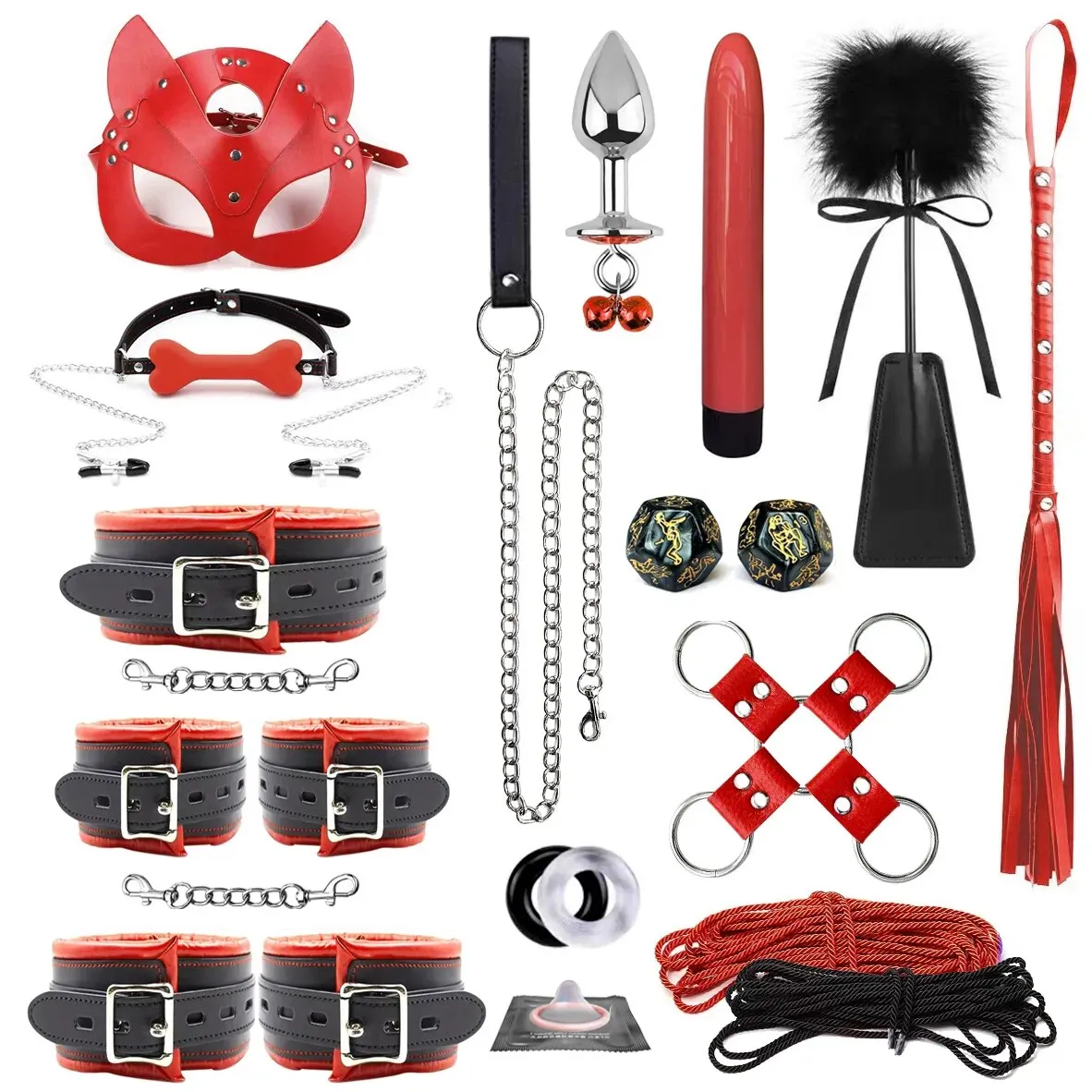 Genuine Leather Fetish Bondage Set