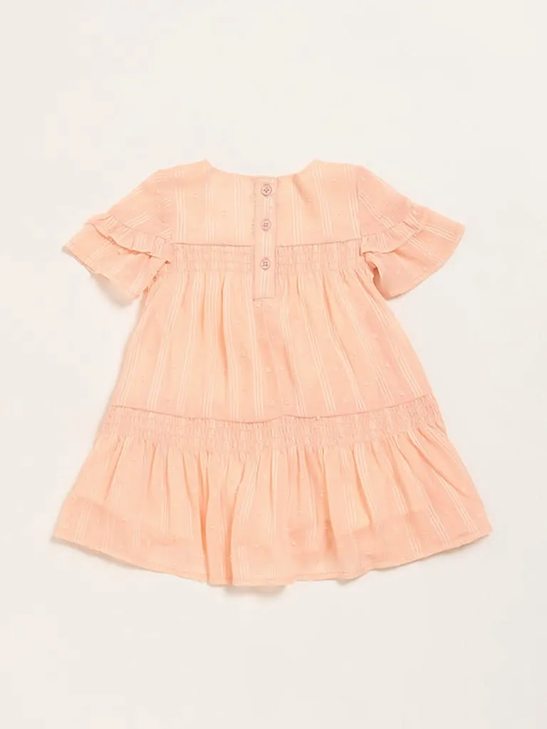 HOP Baby Peach Tiered A-Line Dress