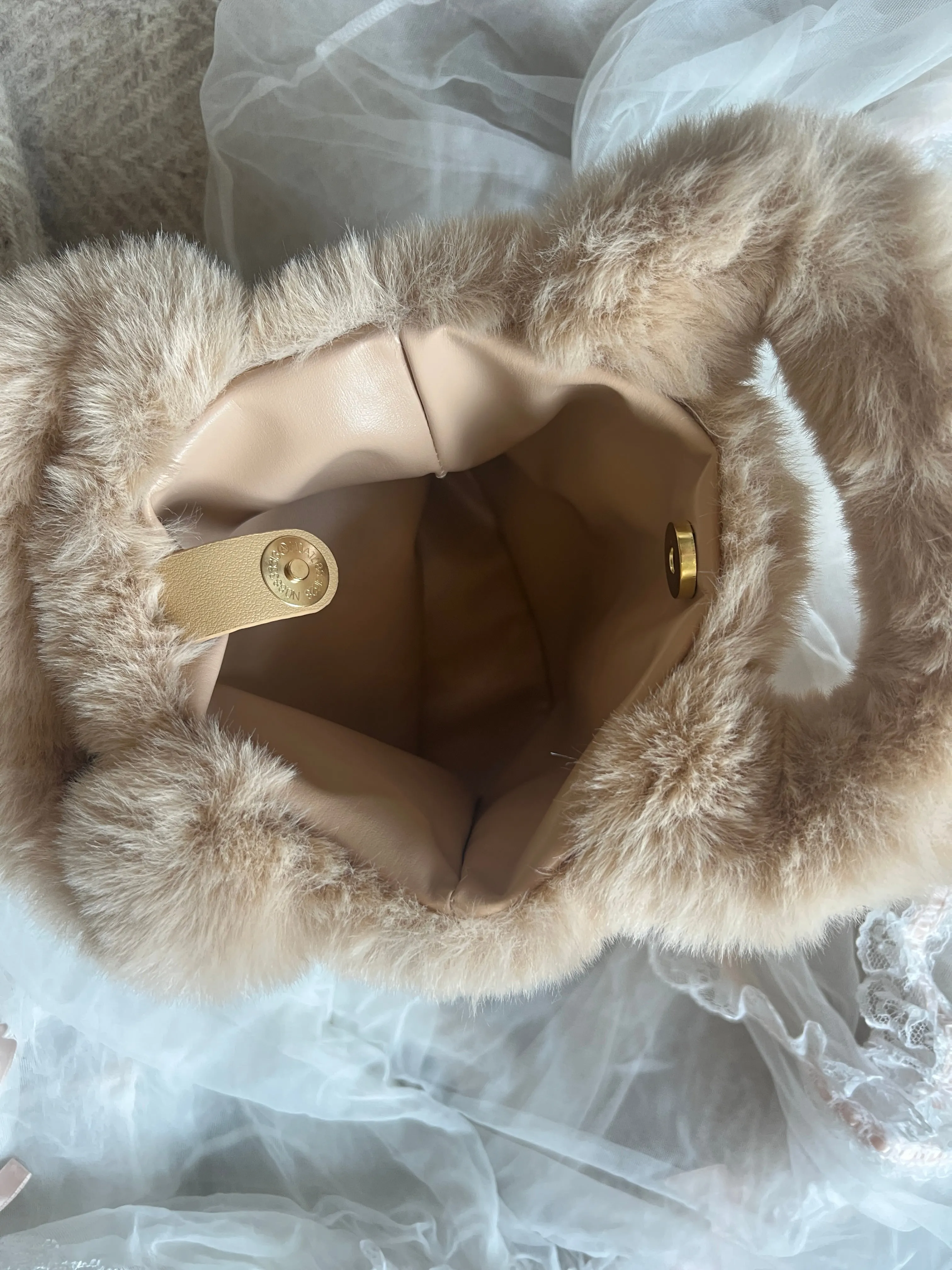 In My Soft Girl Era Faux Fur Mini Hand Bag