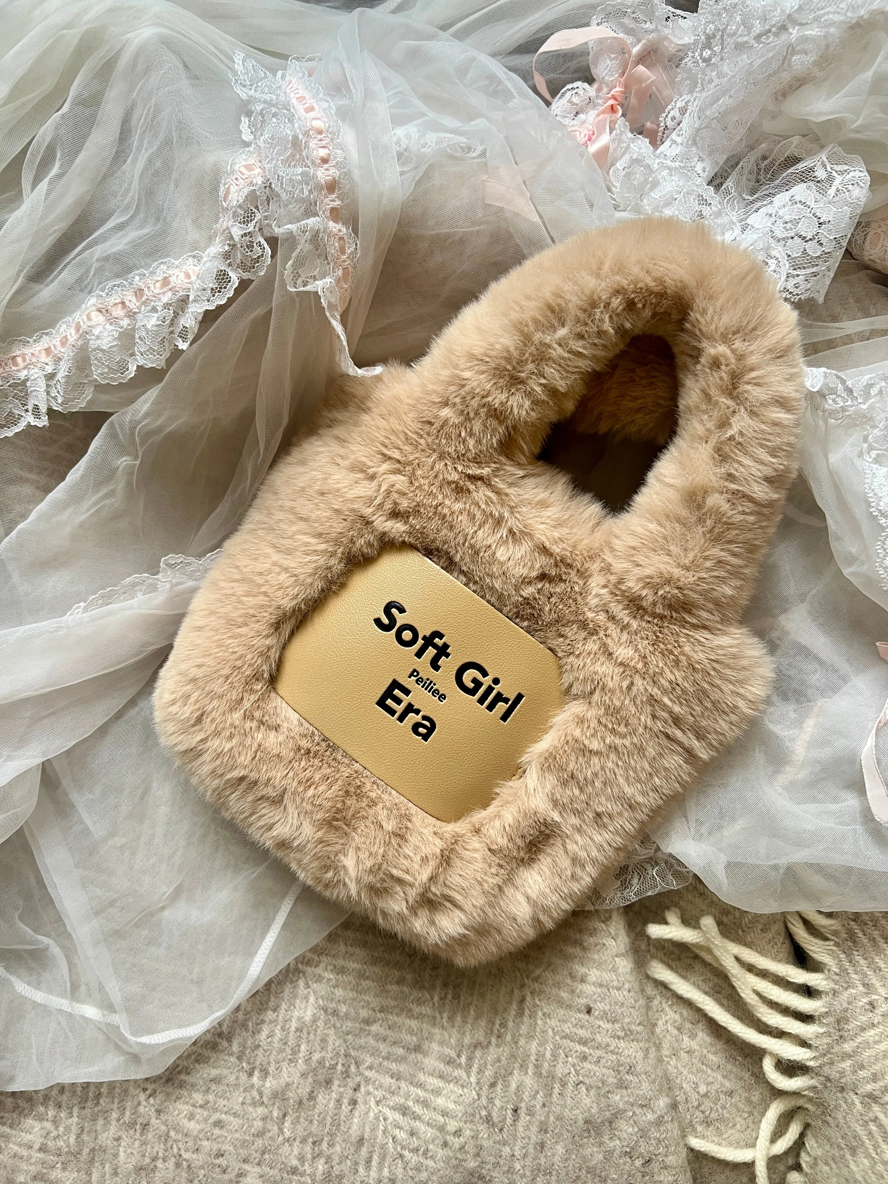 In My Soft Girl Era Faux Fur Mini Hand Bag