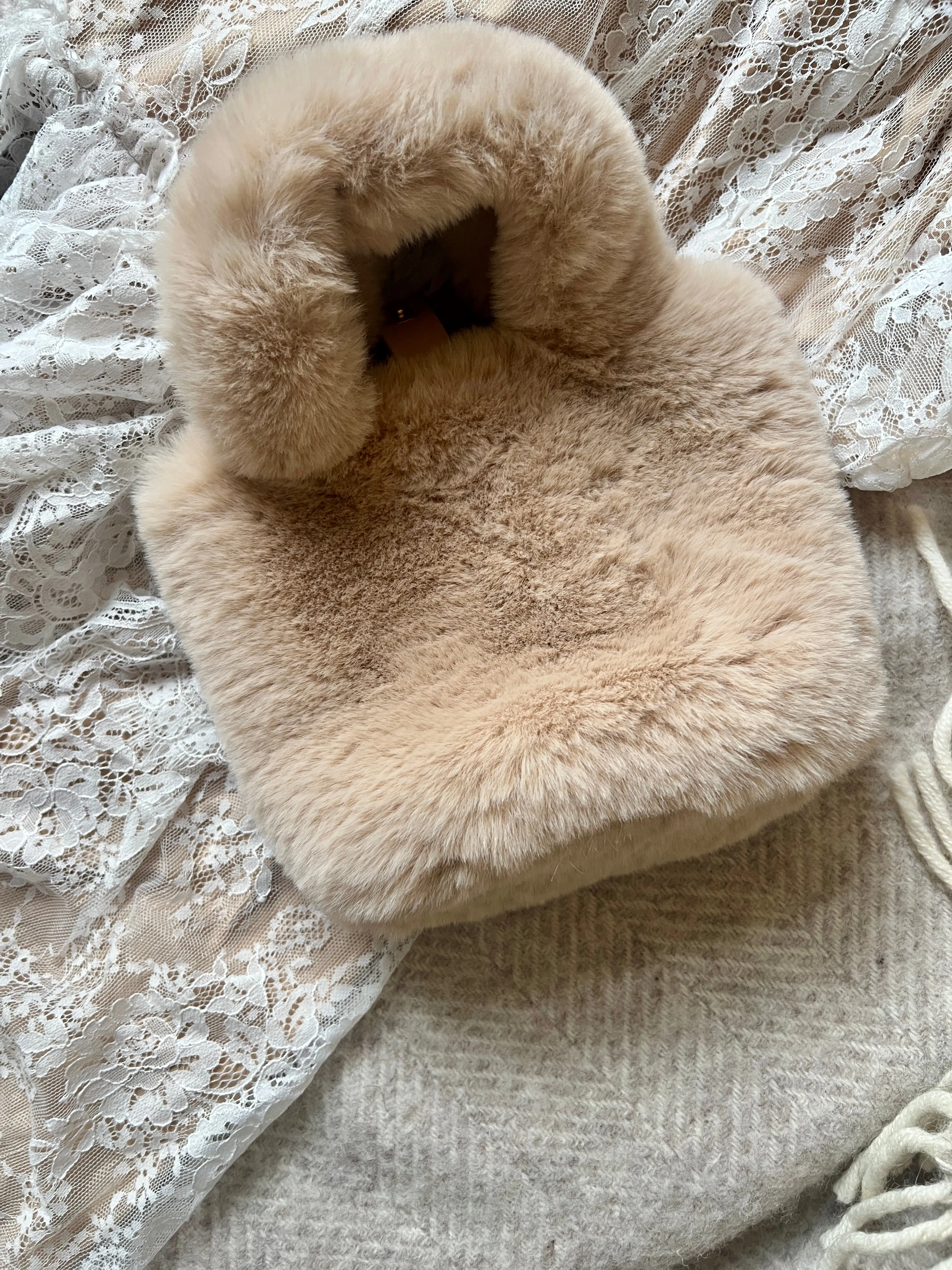 In My Soft Girl Era Faux Fur Mini Hand Bag