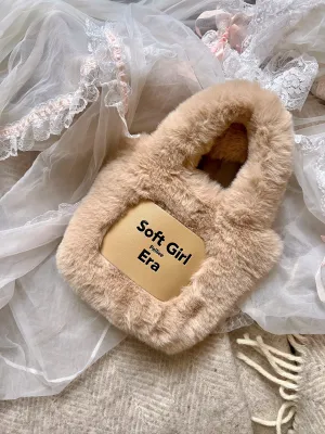 In My Soft Girl Era Faux Fur Mini Hand Bag