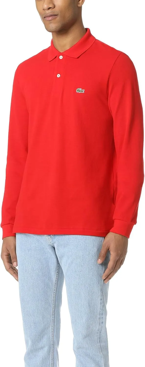 Lacoste Mens Classic Long Sleeve Pique Polo Shirt