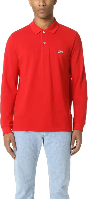 Lacoste Mens Classic Long Sleeve Pique Polo Shirt