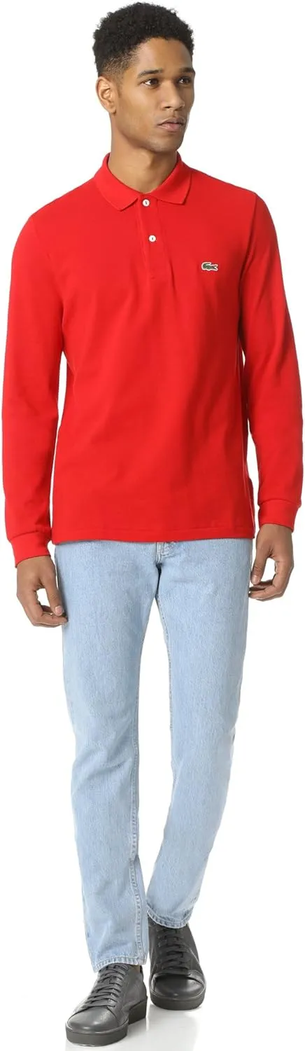 Lacoste Mens Classic Long Sleeve Pique Polo Shirt