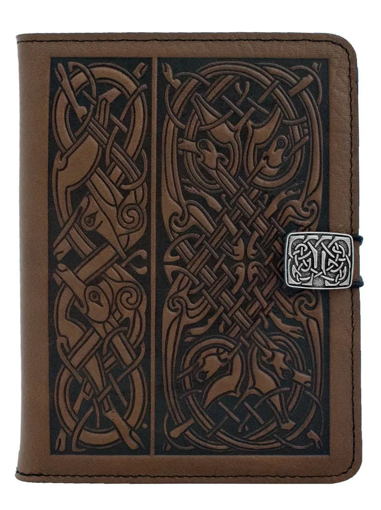 Leather Cover for Kindle e-Readers, Celtic Hounds