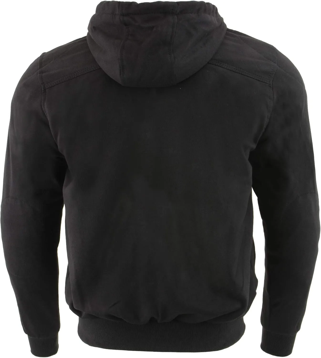 Milwaukee Leather MPM1788 Men's Black CE Approved Armored Riding Hoodie Sweater w/Aramid by DuPont Fibers