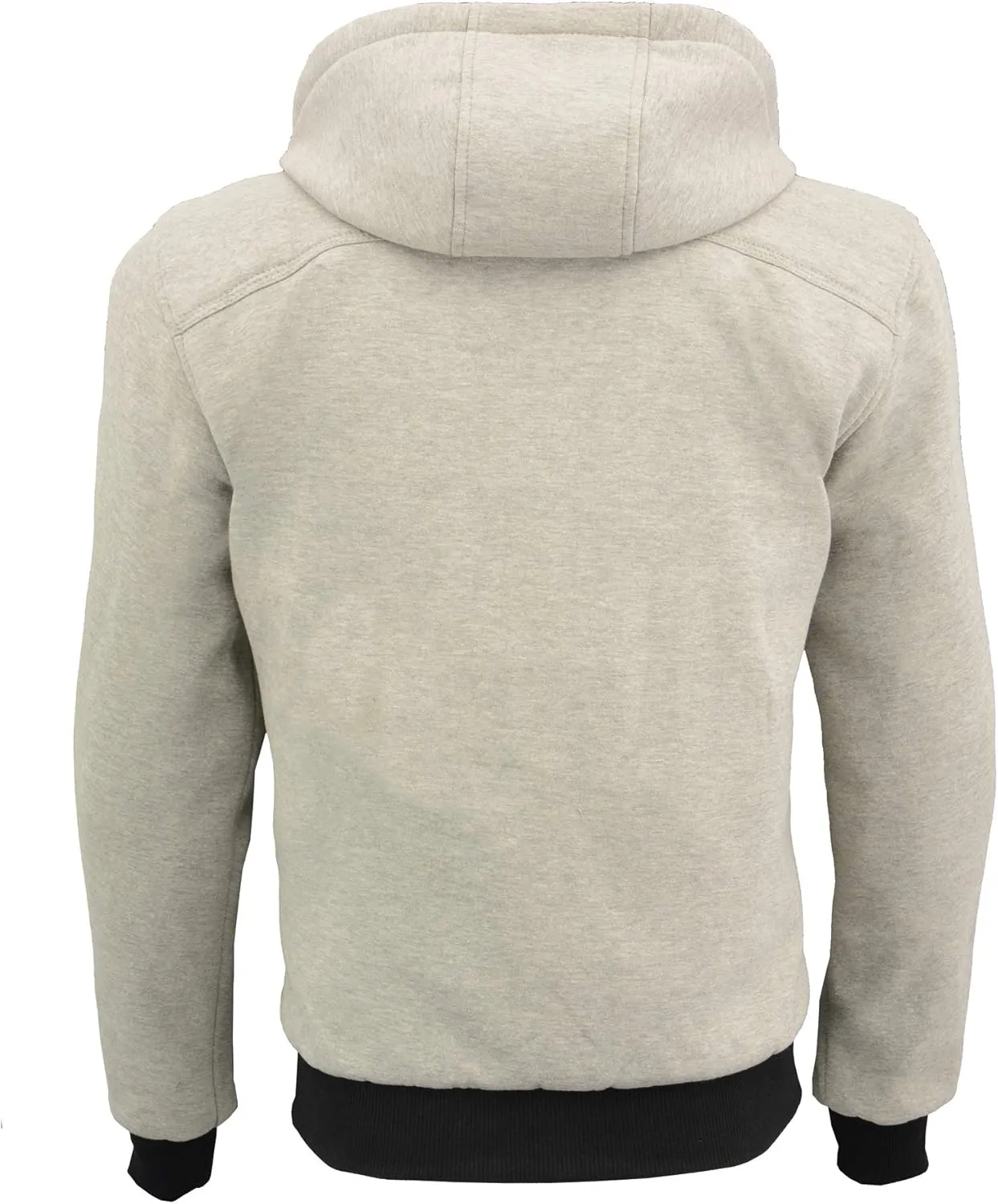 Milwaukee Leather MPM1788 Men's Black CE Approved Armored Riding Hoodie Sweater w/Aramid by DuPont Fibers