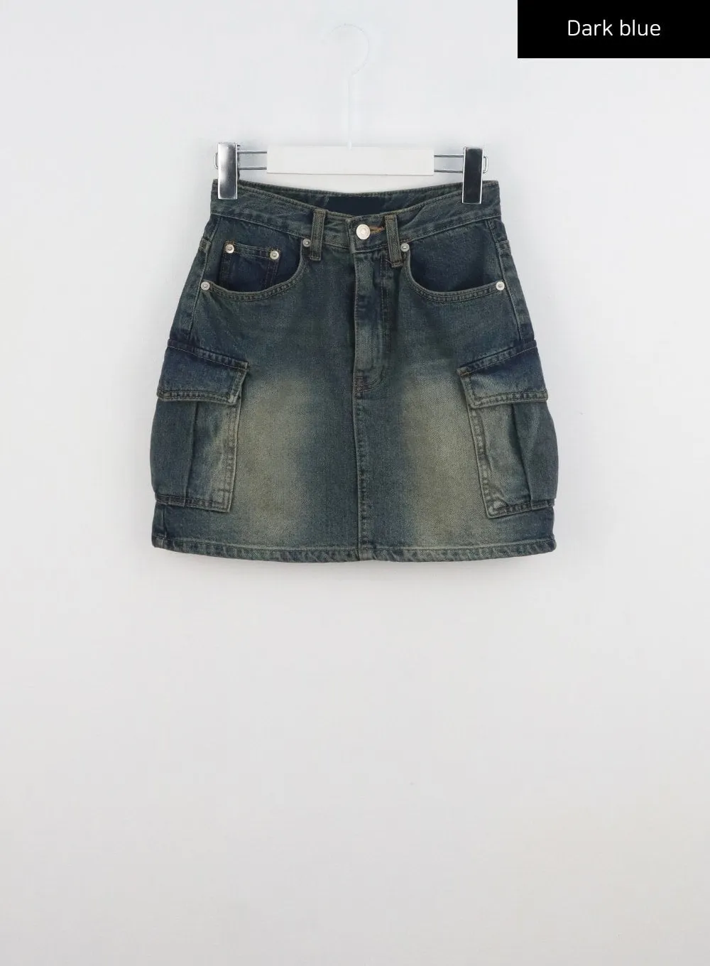Mini Cargo Denim Skirt CL318