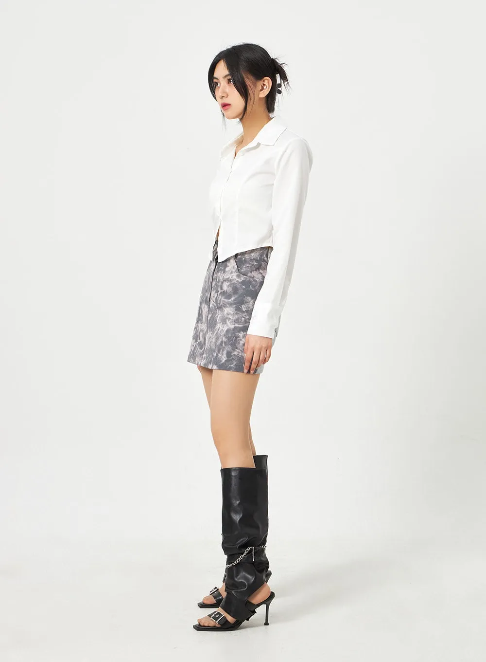 Mixed Color Mini Skirt BA312