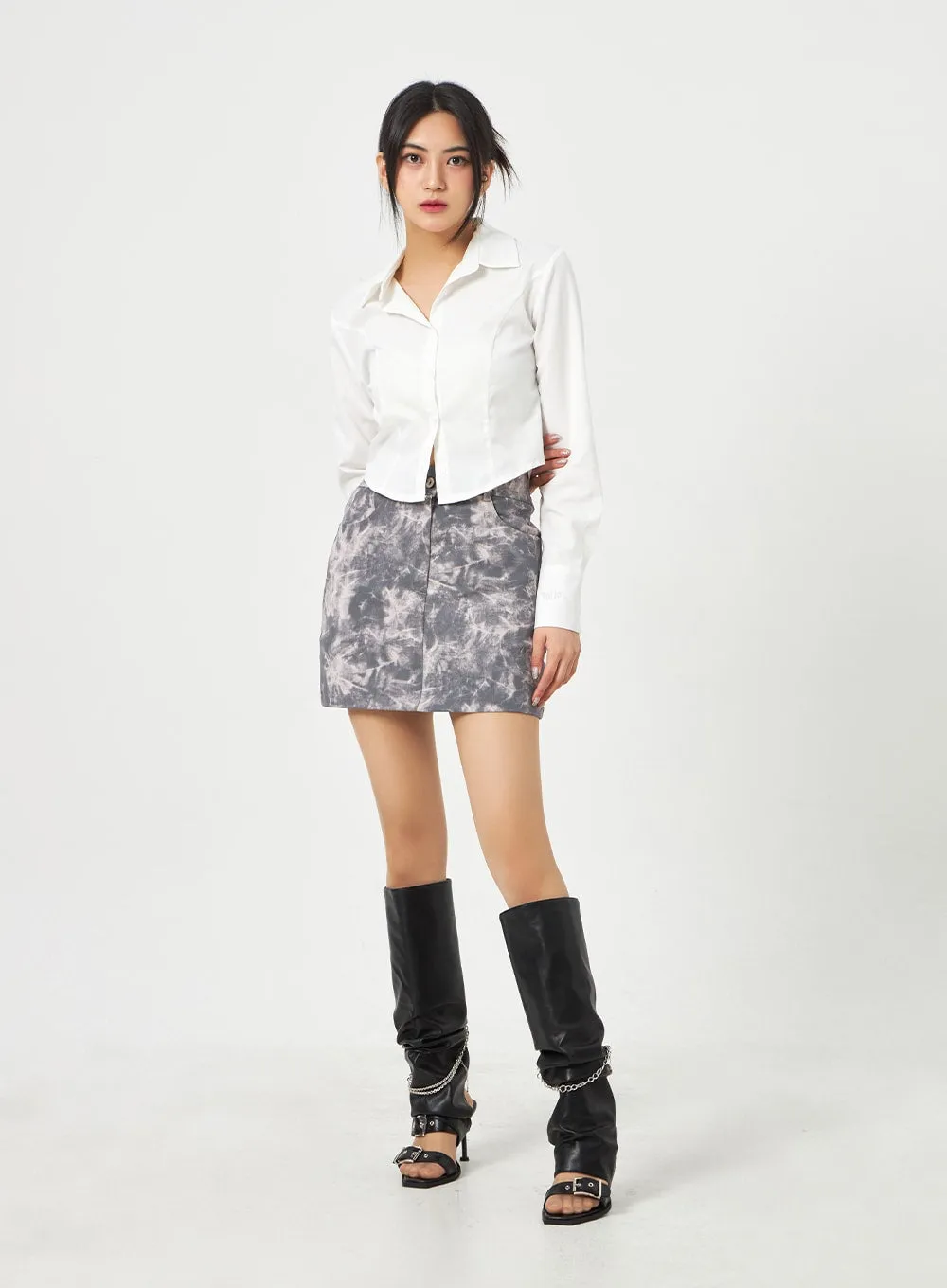 Mixed Color Mini Skirt BA312