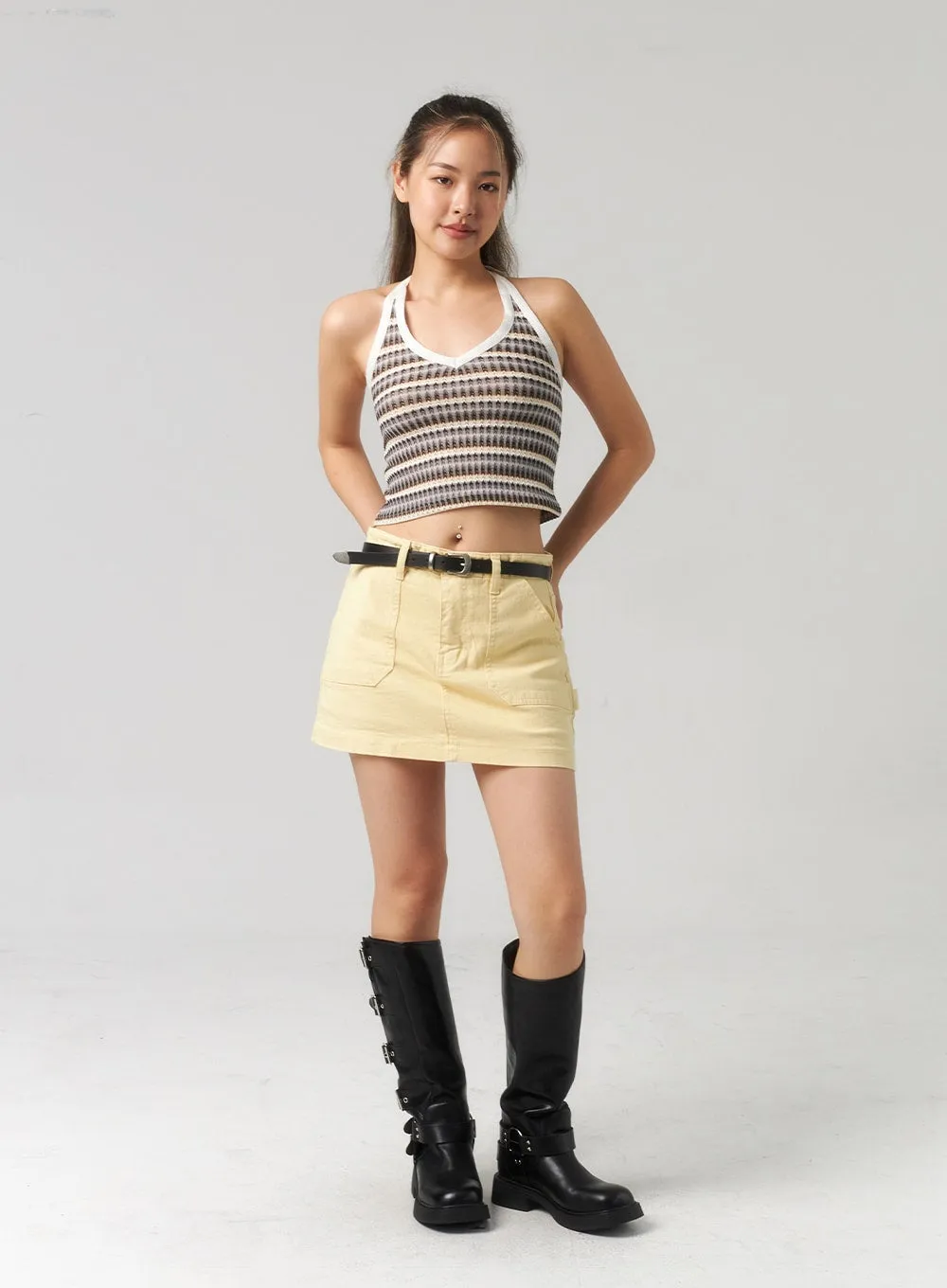 Pastel Color Mini Skirt CU330