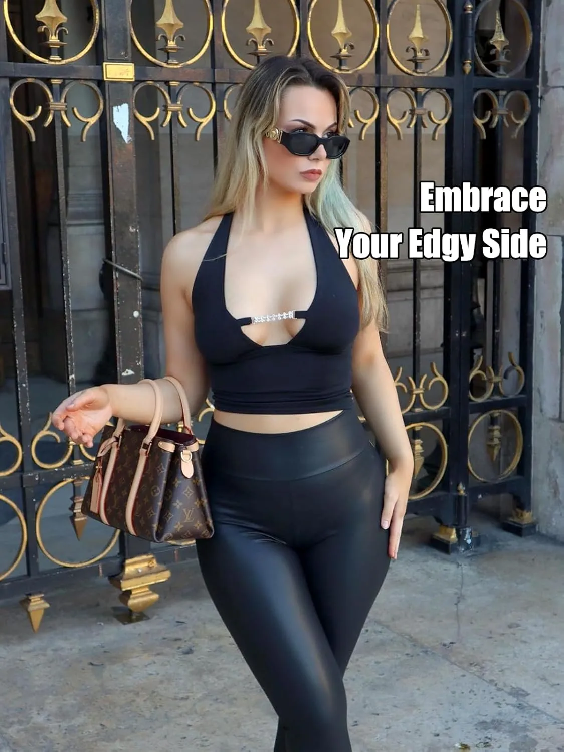 raita High Waist Faux Leather Leggings for Women Black PU Butt Lift Sexy Stretchy Sporty Leather Pants Causal
