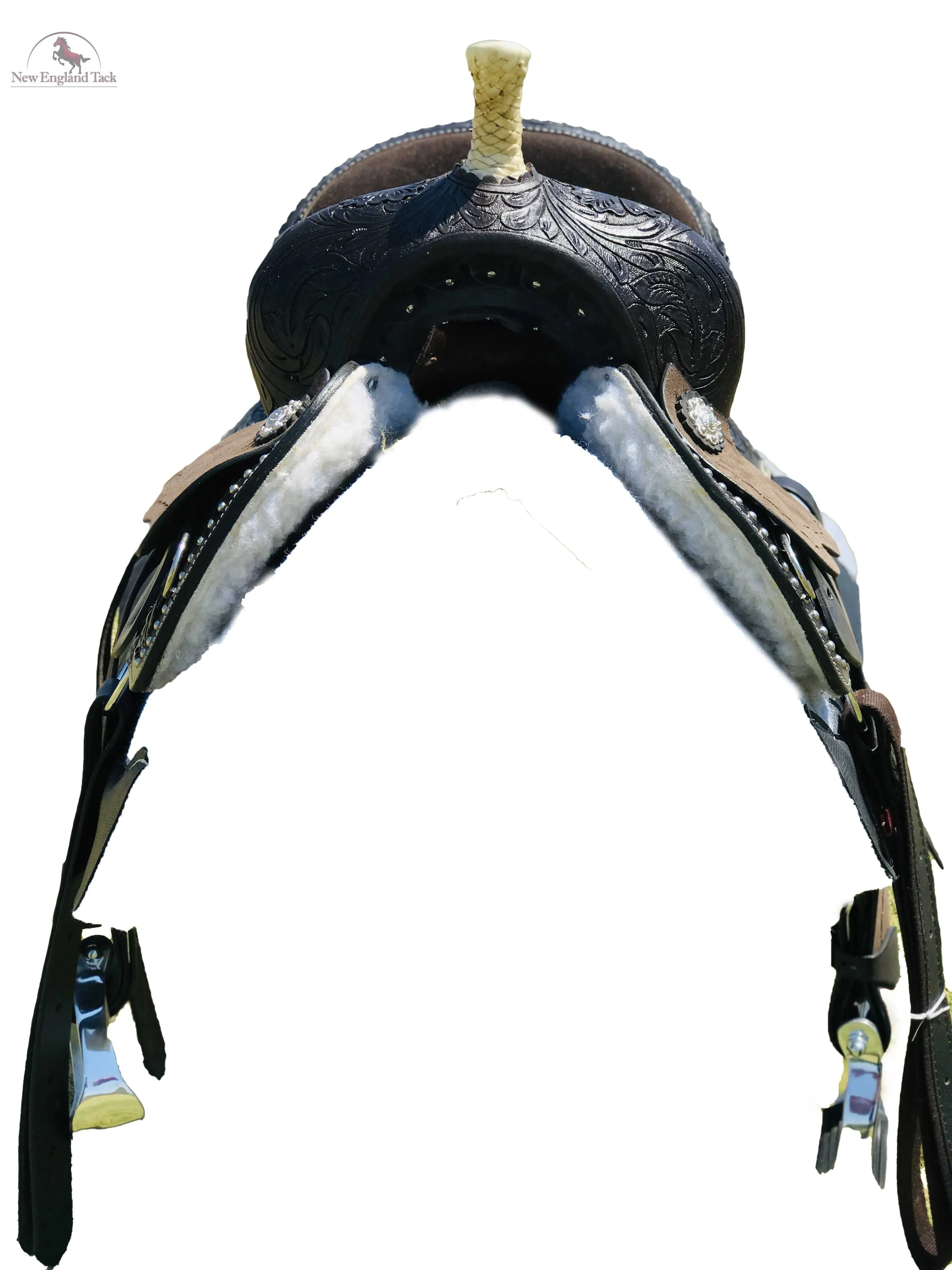 Resistance Youth/Pony Border Tooled Western Barrel Saddle With Floral Tooled Single Skirt