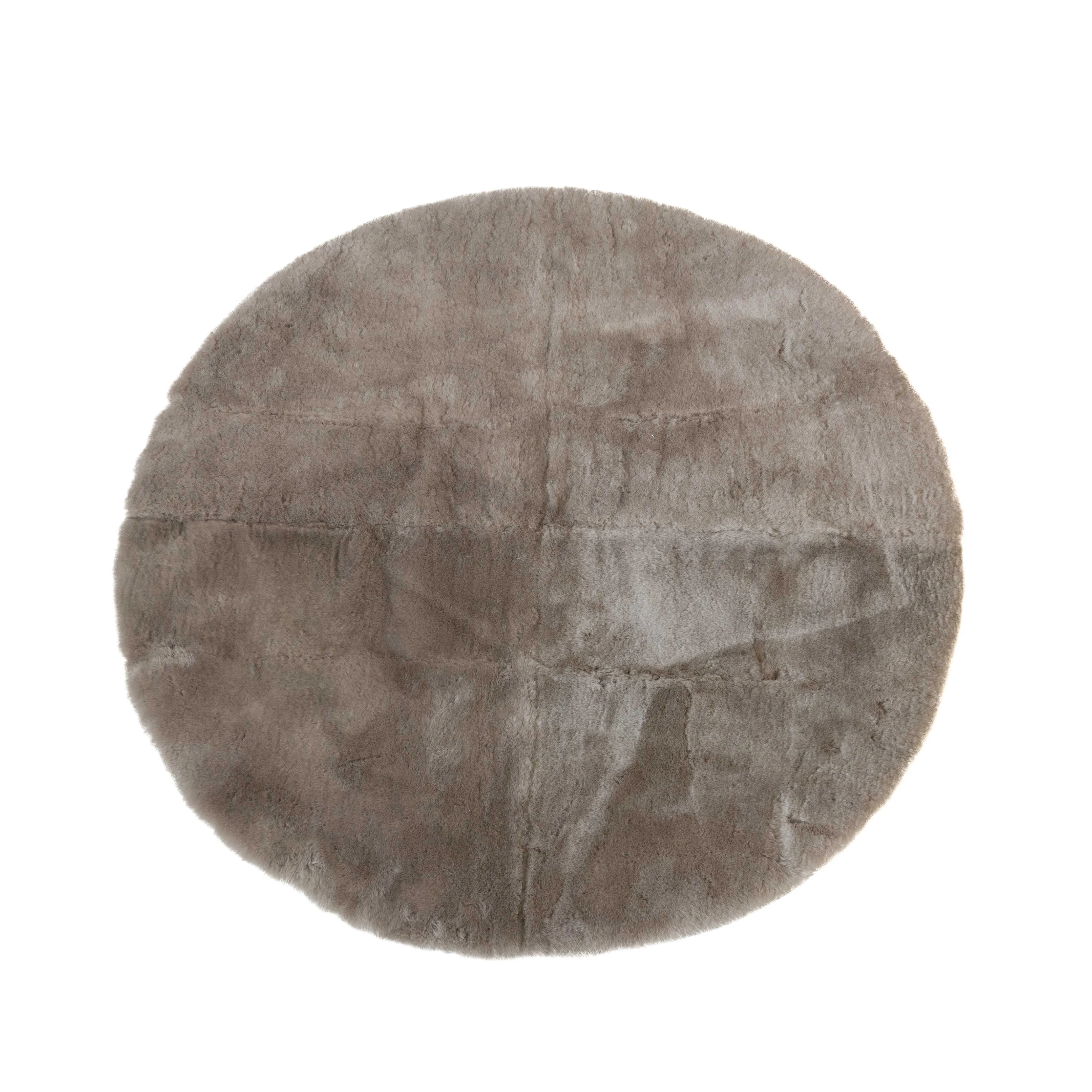 Round Lambskin Play Mat / Tummy Time Rug