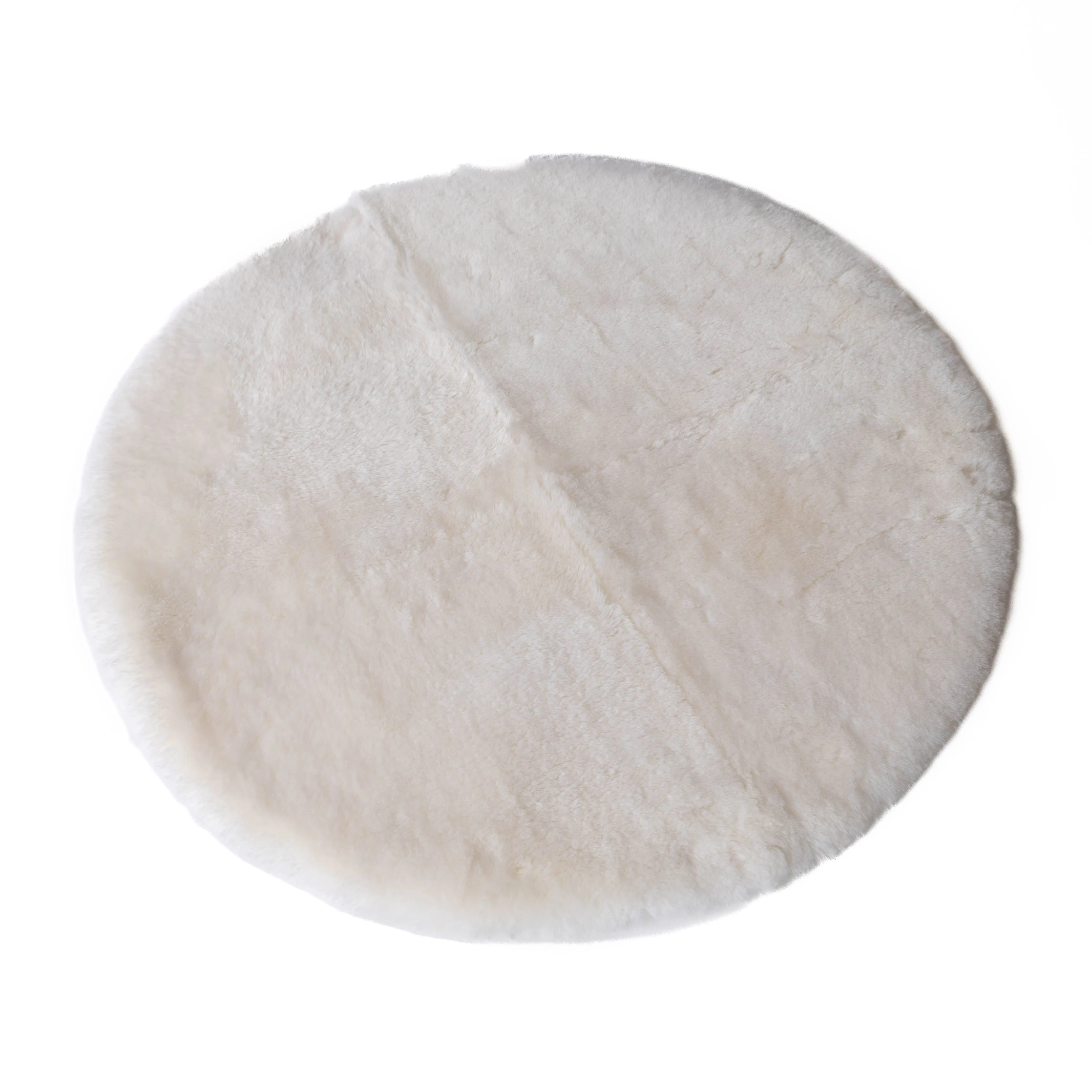 Round Lambskin Play Mat / Tummy Time Rug
