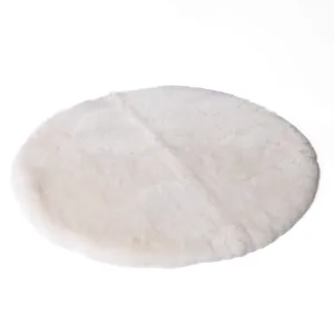 Round Lambskin Play Mat / Tummy Time Rug