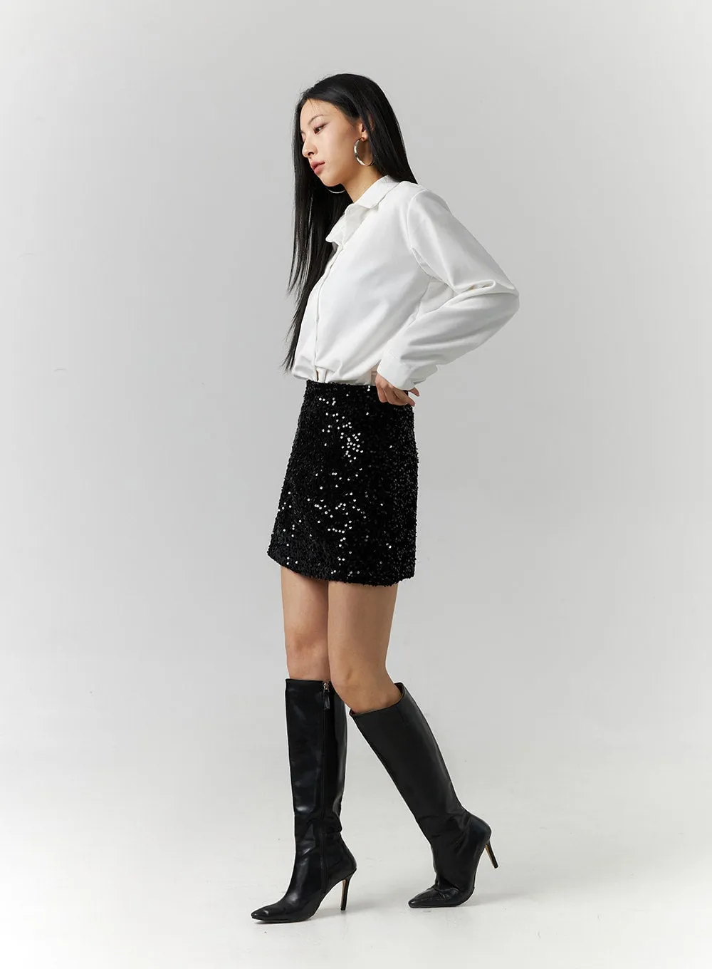 Sequin Mini Skirt ID306