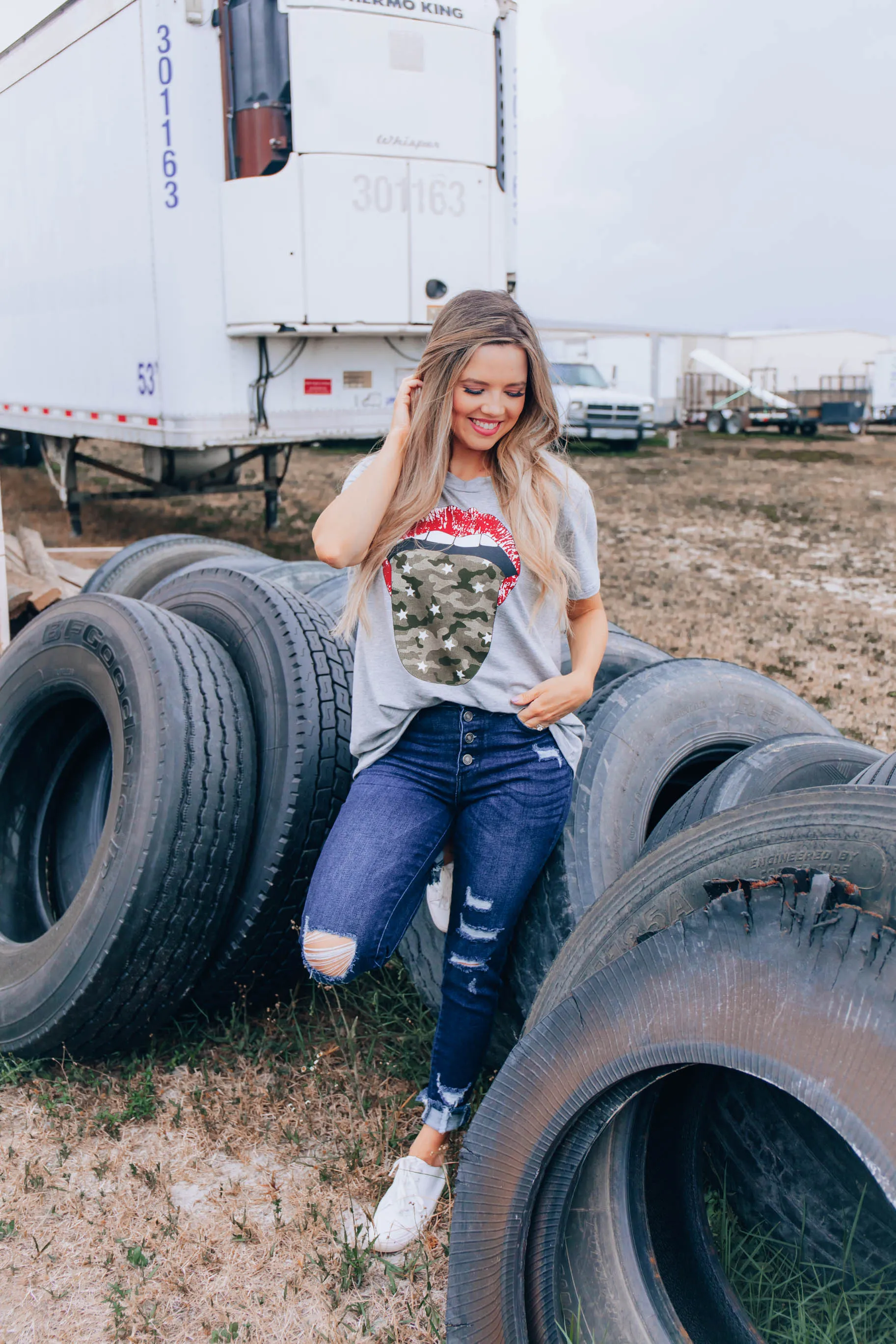 Such A Rock Star Graphic Tee - Grey- FINAL SALE