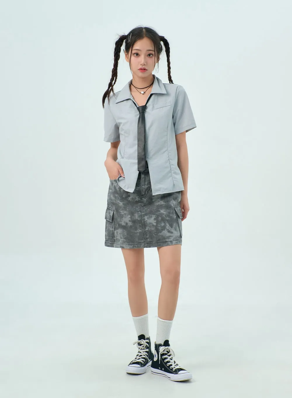 Tie Dye Mini Skirt BY316
