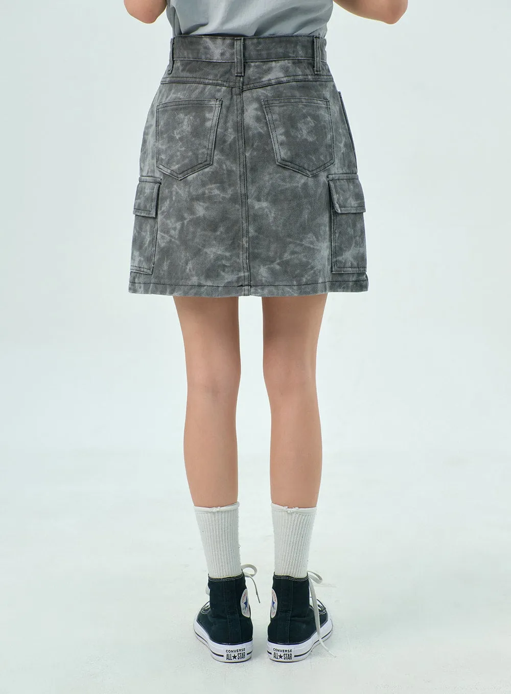 Tie Dye Mini Skirt BY316